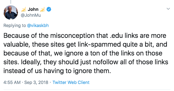 John Mueller discusses scholarship link building