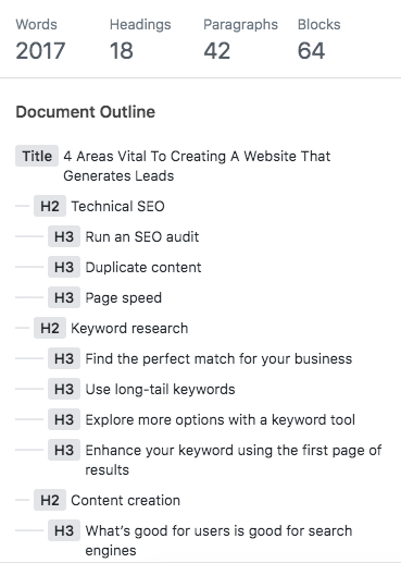 wordpress headline summary