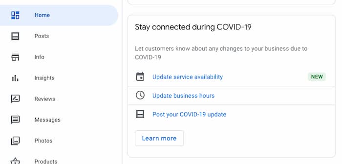 SEO tactic number one is to keep your GMB updates with your response to COVID-19