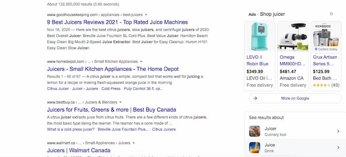Search for juicer reveals tough competition between retail giants