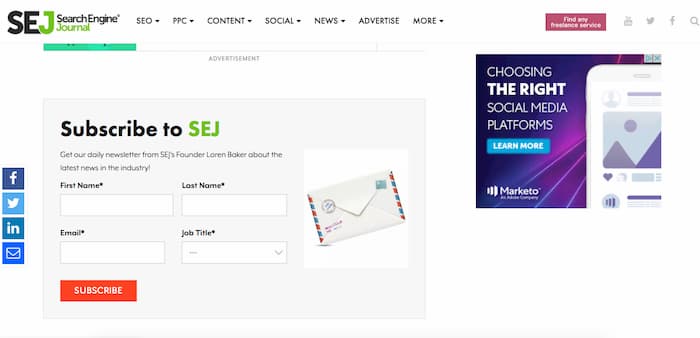 Second Opt-in box to encourage users to subscribe. Adding more instances of a single CTA will reduce your bounce rate