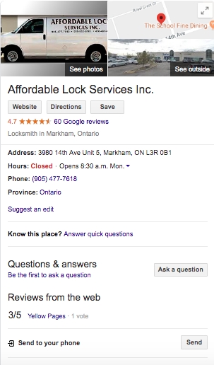 Knowledge panel